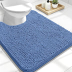 OLANLY Toilet Rugs U-Shaped 24x20, Extra Soft Absorbent Chenille Contour by OLANLY