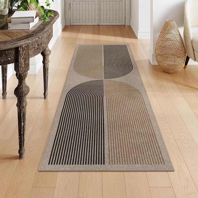 Lahome Enfys Modern Rainbow Easy Jute Rug, 2x6 Kitchen Runner Washable Rug - Image 7