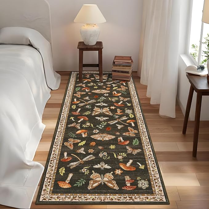 ROYHOME Mushroom Rug Black by ROYHOME