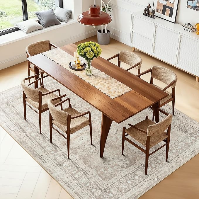 Lessymo 5x7 Area Rugs for Living Room, Machine Washable Non Slip Rug, Soft Low - Image 8