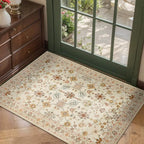 Rugxara Door Mat Floral Entryway Rug, Washable Samll 2x3 Rug, Boho Front Door by Rugxara