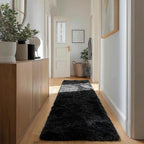 PAGISOFE Black Runner Rugs for Bedroom, Living Room 2x6 Small Plush Fluffy Boys - Image 4