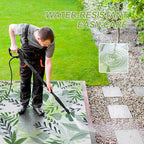 Lahome Leaf Indoor Outdoor Rug, 5x8ft Non Slip Outdoor Patio Rug - Image 3