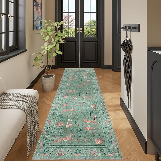 DUKINO 2.6x8 Rug for Hallway, Washable Kitchen Runner Rug - Image 8
