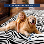 YIHOUSE 6×9 Ft Area Rugs, Washable Plush Soft Zebra Print Carpet, Non-Slip - Image 9