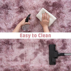 Soft Runner Rugs for Bedroom Hallways, 2x4 Tie-Dyed Grey Purple Fluffy Shag - Image 8