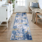RELEANY Washable Area Rugs 3x8 Non-Slip Modern Abstract Soft - Image 2