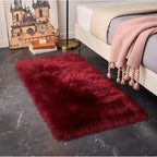 EasyJoy Ultra Soft Fluffy Shaggy Area Rug Faux Fur Rug Chair Cover Seat Pad - Image 3