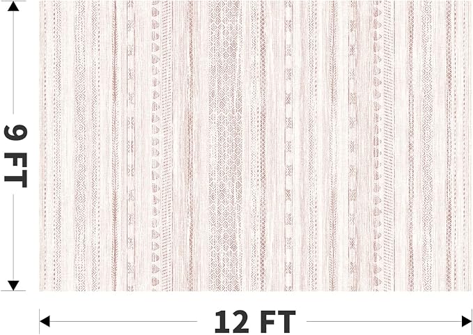 9x12 Pink Area Rugs for Living Room Machine Washable Rug Distressed Girls - Image 2