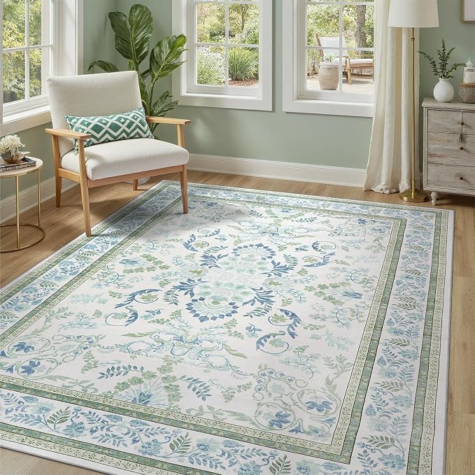 DCX Green 3x5 Rug, Kid & Pet Friendly - Image 2