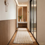 Creamy White Rabbit Plush Rug 2'x6', Fluffy Shaggy Area Rug - Image 2