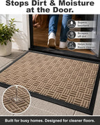 Mibao Front Door Mat Outdoor Entrance, Waterproof Dirt Trapper Doormat - Image 5