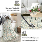 Wonnitar Washable 6x9 Area Rugs, Soft Floral Rug - Image 5