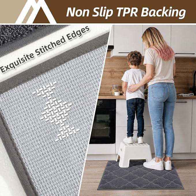 COSY HOMEER Kitchen Rugs 32"x48" Non-Slip Washable Kitchen Mats - Image 4