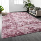 Deerhoo Large Shag Area Rugs 5 x 8, Tie-Dyed Plush Fuzzy Rugs by Deerhoo