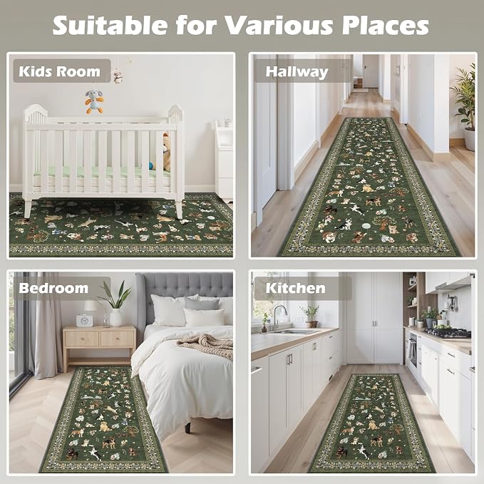 Dog Rug Runner for Entryway, 2x5 Washable Kitchen Mat Ultra-Thin Soft, Non-Slip - Image 6
