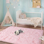 Mugorn Pink Fluffy Soft Rugs for Girls Bedroom, 3x5 Ft Small Shaggy Area Rugs - Image 2