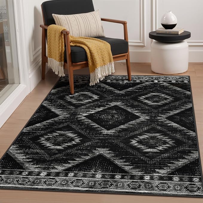 BESTSWEETIE Area Rug 3x5 Rug Machine Washable Non-Slip Low Pile Print Pattern by BESTSWEETIE