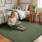 Amearea 5x5 Square Area Rugs for Bedroom Living Room, Sage Green Thickened - Image 4