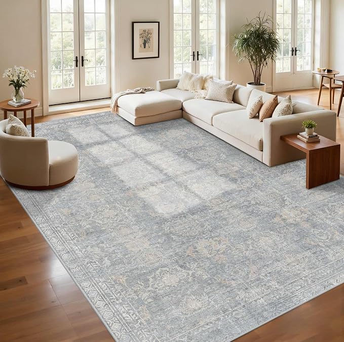 Rugxara 9x12 Area Rugs for Living Room Bedroom, Large Washable Rug, Non Slip & - Image 4