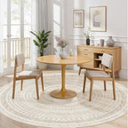 cotiled 8x8 Round Area Rugs Living Room Rug: Washable Boho Rugs - Image 4