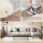 Mugorn 6x9 Rugs for Living Room, Large Fluffy Cream White Area Rugs for Bedroom - Image 5