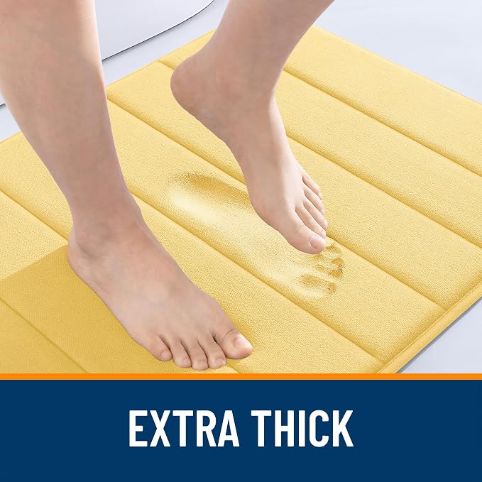 OLANLY Memory Foam Bath Mat 36x24, Super Soft Absorbent Bathroom Rugs, Quick Dry - Image 6