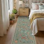 Rugxara 2x6 Floral Runner Rug, Washable Runners - Image 3