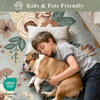 DUKINO 3x5 Area Rug, Floral Non-Slip Indoor Washable Rug - Image 4