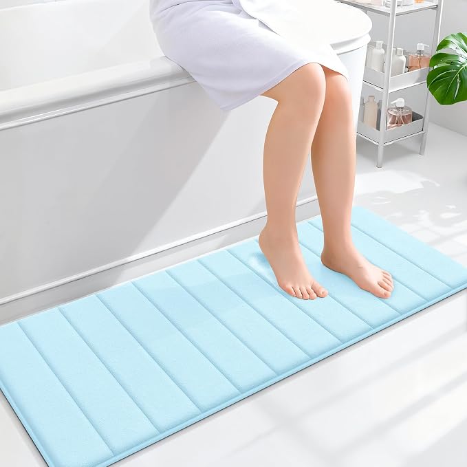 OLANLY Memory Foam Long Bathroom Rugs Runner 47x17, Super Soft Absorbent Bath by OLANLY