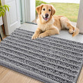 Smiry Dog Door Mat for Muddy Paws 40x24, Absorbent Dirt Trapper, Non-Slip by Smiry