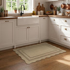 LIVEBOX Scalloped Easy Jute Kitchen Rug, 2x3 Front Door Mat Indoor Outdoor - Image 3