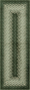 Maples Rugs Marion Bohemian Braided-Style Print Runner Rug – Made in USA – by MaplesRugs