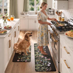 KIMODE Anti Fatigue Mats for Kitchen Floor 17"x47"+17"x29", Farmhouse Floral - Image 9