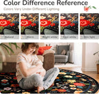 2x8 Area Rugs for Living Room Vacuum-Friendly Machine Washable Area Rug Flower - Image 6