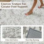 8x10 Fluffy Area Rug Grey Shag Neutral Carpet - Image 6