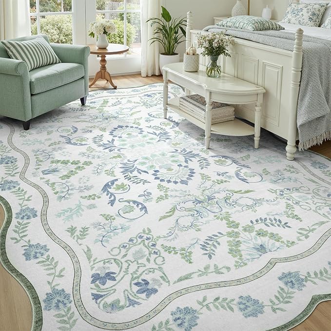 DCX Green and Blue 6x9 Rug, Kid & Pet Friendly - Image 3