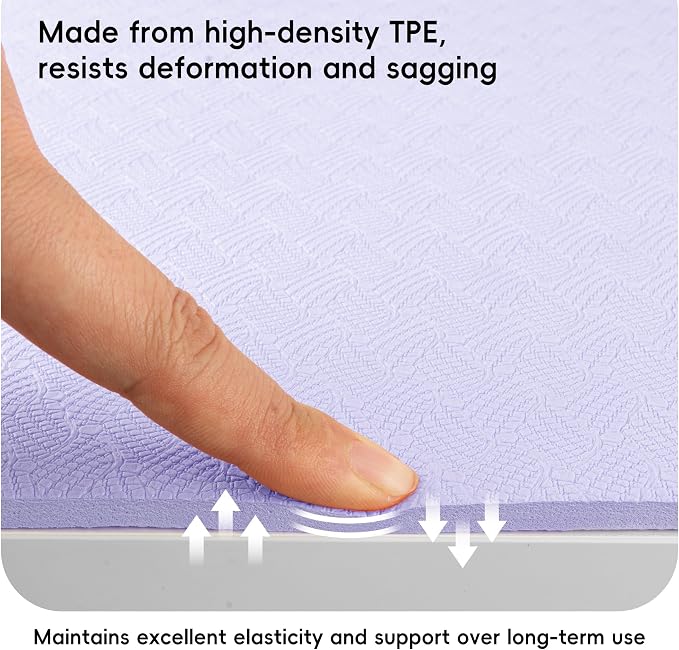 Extra Wide Yoga Mat 72" x 32", 6mm Non Slip TPE Exercise Mat - Image 8