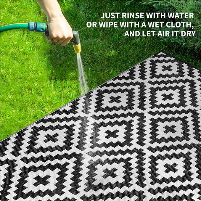 Outdoor Patio Plastic Straw Rug - Image 4