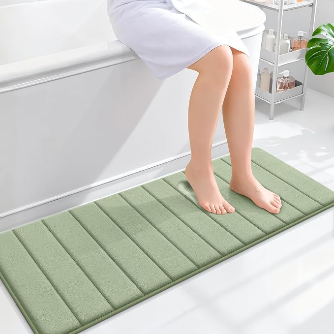 OLANLY Memory Foam Long Bathroom Rugs Runner 47x17, Super Soft Absorbent Bath by OLANLY