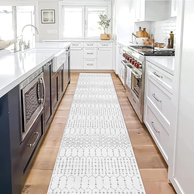 Lahome Moroccan Kitchen Runner Rugs Non Skid Washable by Lahome