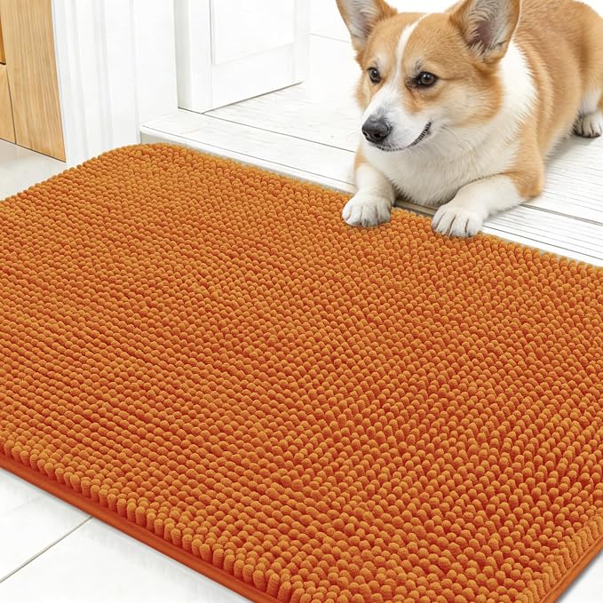 OLANLY Dog Door Mat for Muddy Paws 30x17, Absorbs Moisture and Dirt, Absorbent by OLANLY