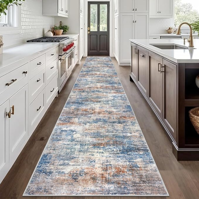IOHOUZE Abstract Runner Rug 3x20 Ft Extra Long Washable Runners - Image 3