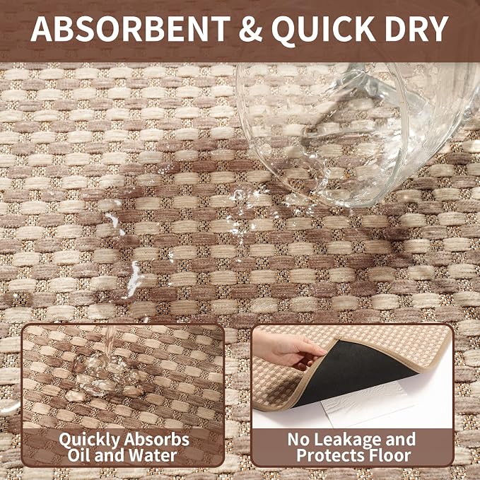 YDKGL Long Kitchen Runner Rugs Kitchen Mat Non Slip Washable, Super Absorbent - Image 4