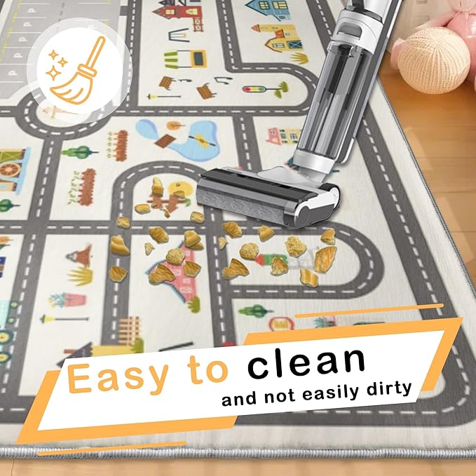 5x7ft Kids Town Road Play Rug - Image 6