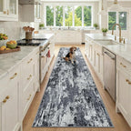 RELEANY Washable Area Rugs 2'6"x10 Non-Slip Modern Abstract Soft by RELEANY
