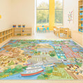 Large Kids Area Rug 6x9 – Interactive North America Map Carpet by HazoHaus
