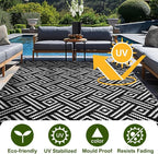 OPPODREAM Outdoor Rug 5x7 Ft, Waterproof Outdoor Plastic Straw Rug - Image 3