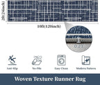 Non Slip Hallway Runner Rug 2x10, Washable Long Rug, Woven Thin Low Pile Carpet - Image 3