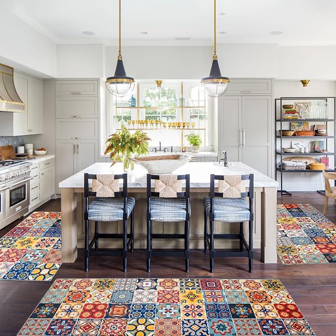 Sofort Kitchen Rugs Sets of 3, Boho Kitchen Mats - Image 3